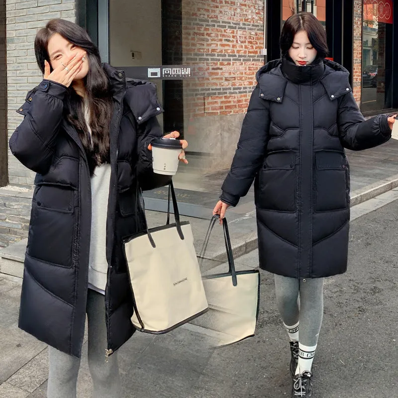 Jacket Women's Winter Jacket Cotton-Padded Jacket 2024 New Burst Plus Thick Autumn And Winter Oversize Long Korean Department - Image 2