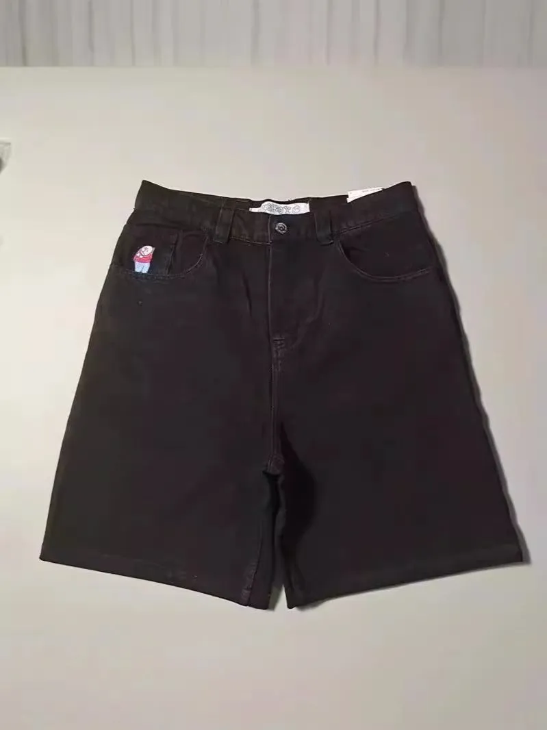 Znbbw Year's Popular Street Y2K Jeans, Sports Trousers, Hip-Hop Cartoon Embroidery, Retro Blue Loose. - Image 7