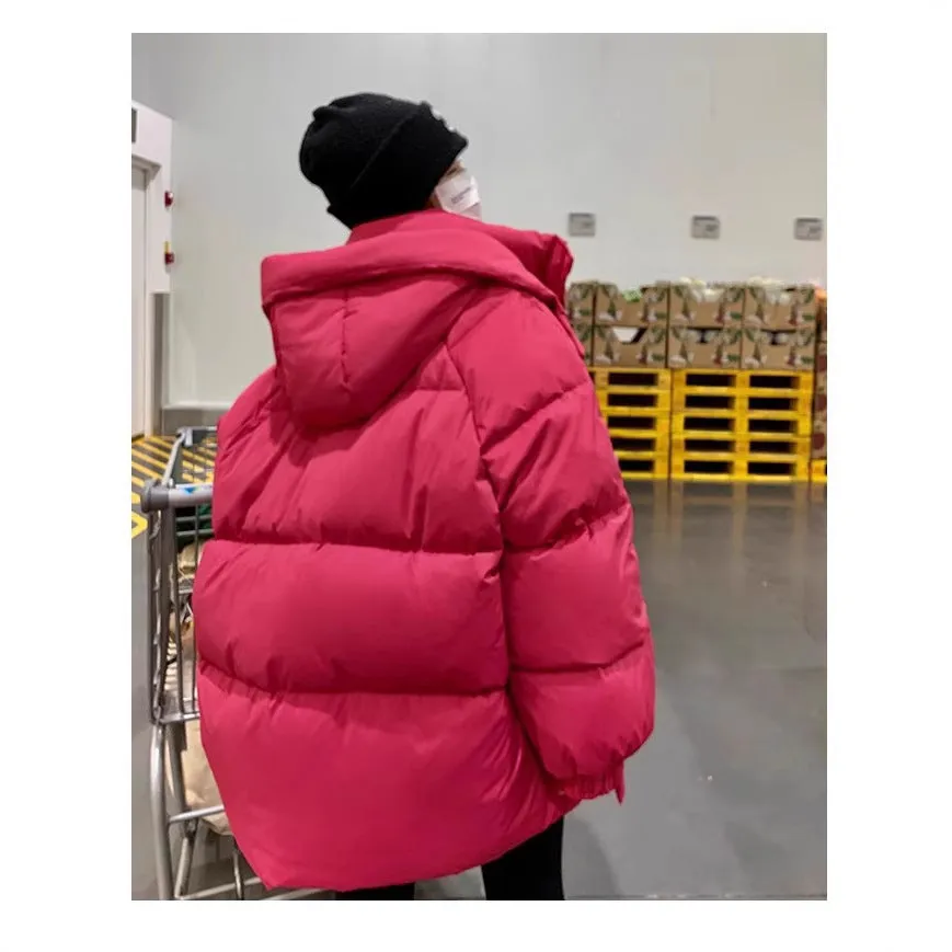 Cotton Jacket Female Oversize2024 Winter New Cotton-Padded Coat Korean Version Loose And Thick Cotton-Padded Jacket Bread Clothes - Image 3