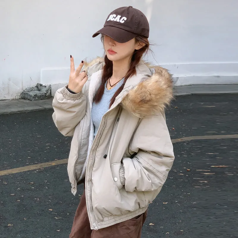 New 2024 Winter Korean Winter Dress With Velvet And Thick Coat - Image 5