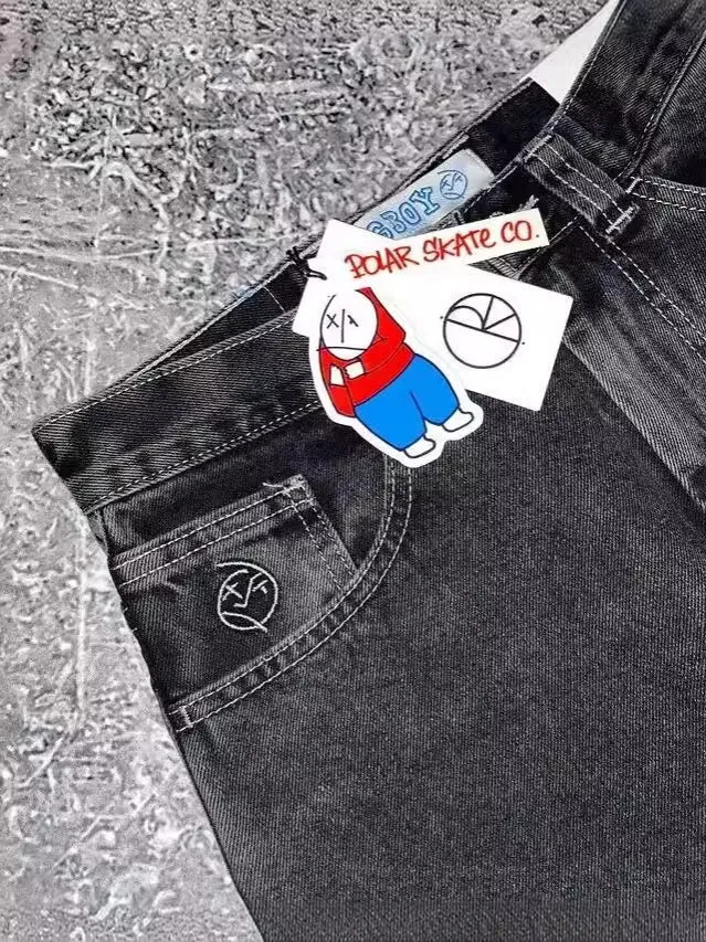 Znbbw Y2K Polar Boy Jeans Hip-Hop Cartoon Pattern Loose Harajuku High Waist Wide Pants - Image 13