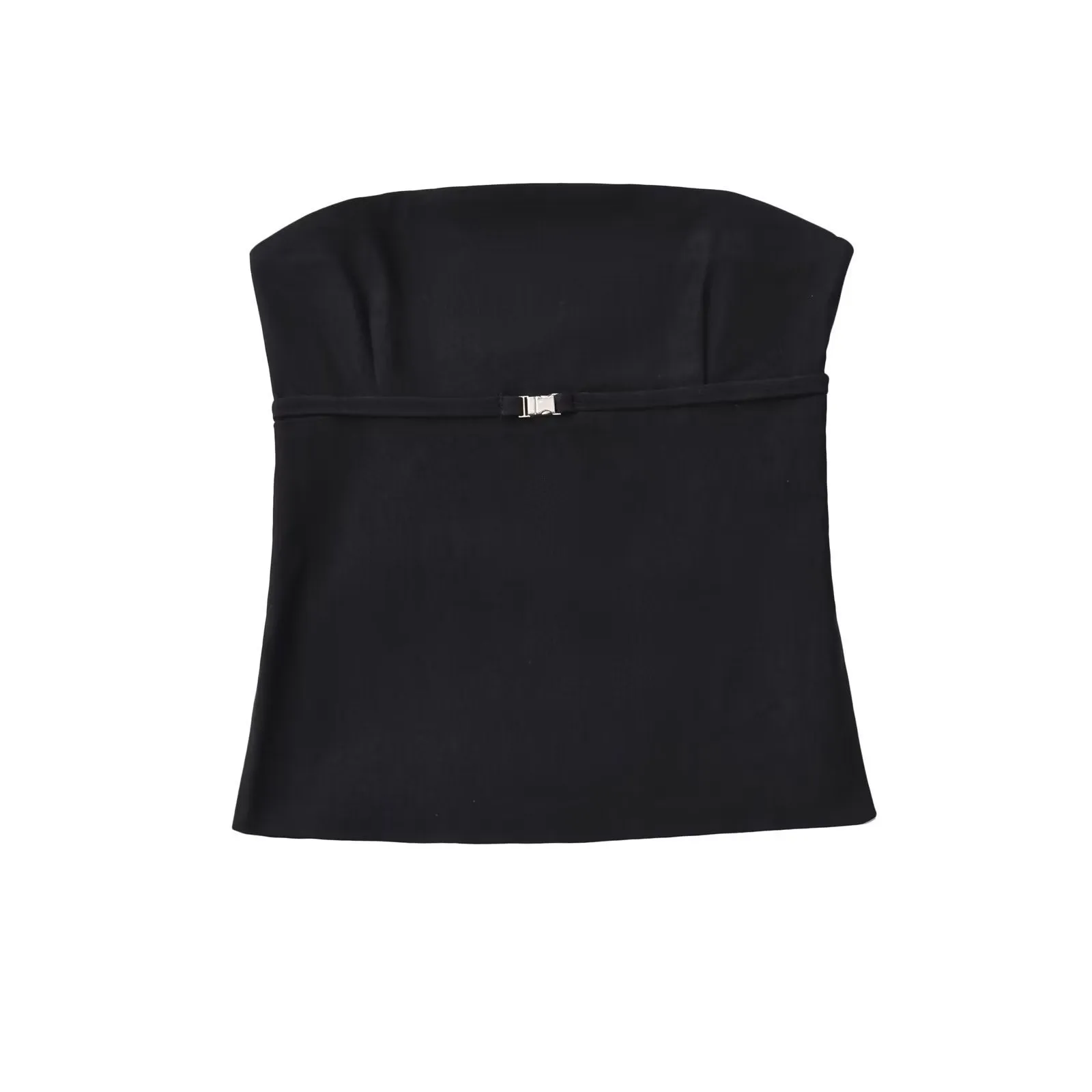 Znbbw And Winter New Women's Wear Solid Color One-Word Collar Sleeveless Back Short Chest Spicy Girl Blouse - Image 6