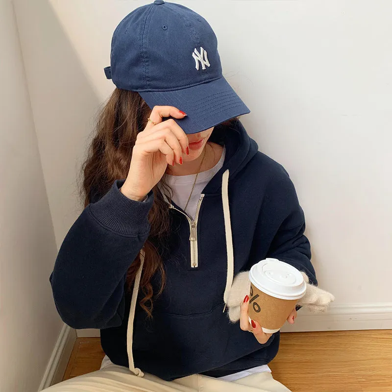 Short Style Gray Hooded Hoodie In Autumn And Winter 2025 - Image 2