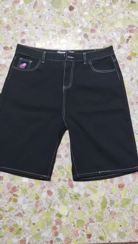 Znbbw Y2k Big Boy Retro Hip-Hop Cartoon Graphics Denim Shorts Embroidered Loose Short Shinahara Short - Image 11