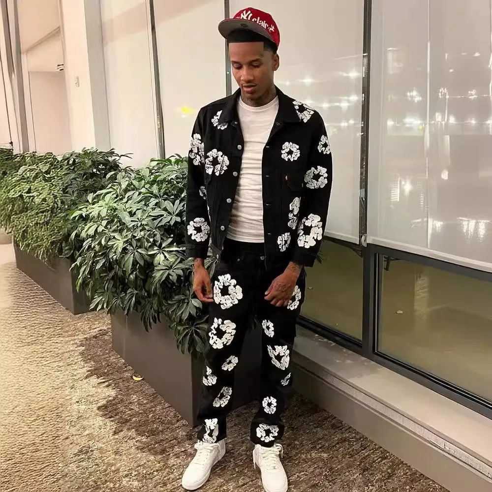 Znbbw Chaochao Kapok Retro Water Washed Loose Straight Tube Casual Men's Jeans - Image 4