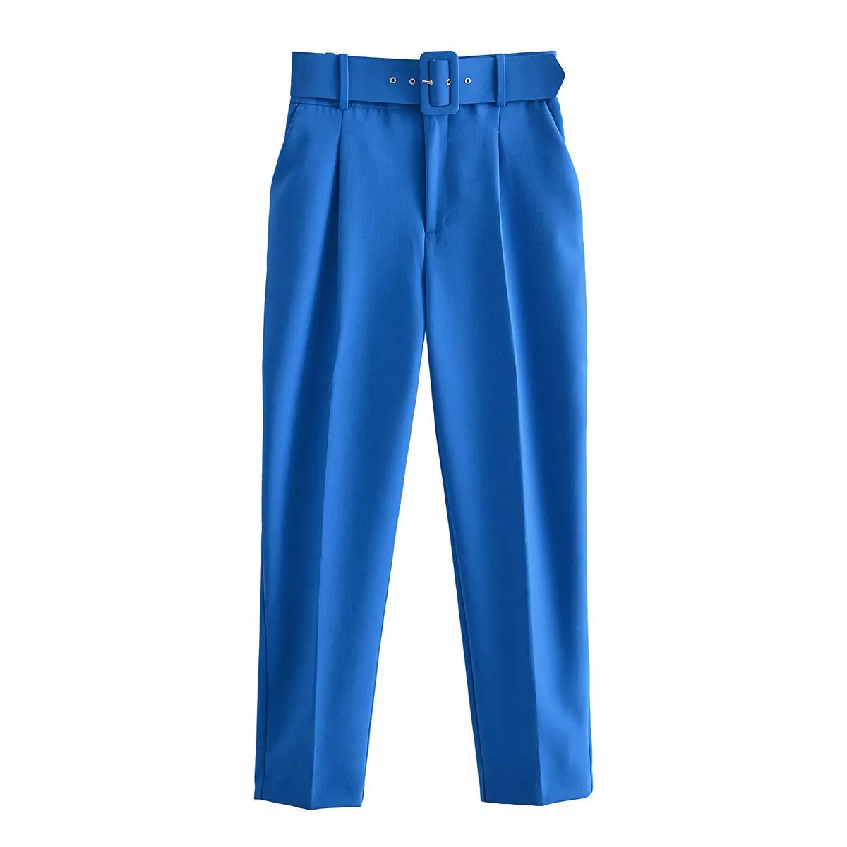 Znbbw 2024 New Pleated Multi-Color Harlan Pants Leisure Solid-Color Women's Pants Belt - Image 3