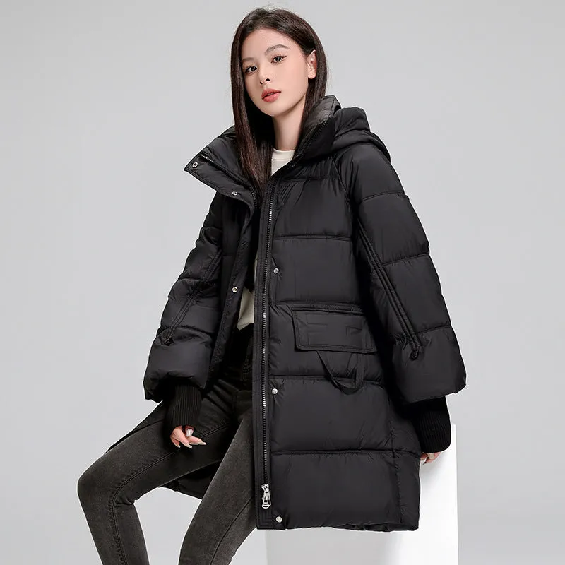 Winter Clothing New Cotton Clothing In The Long Korean Version Of The Thick Trend Fashion Show Thin Cotton-Padded Jacket Coat Female - Image 5