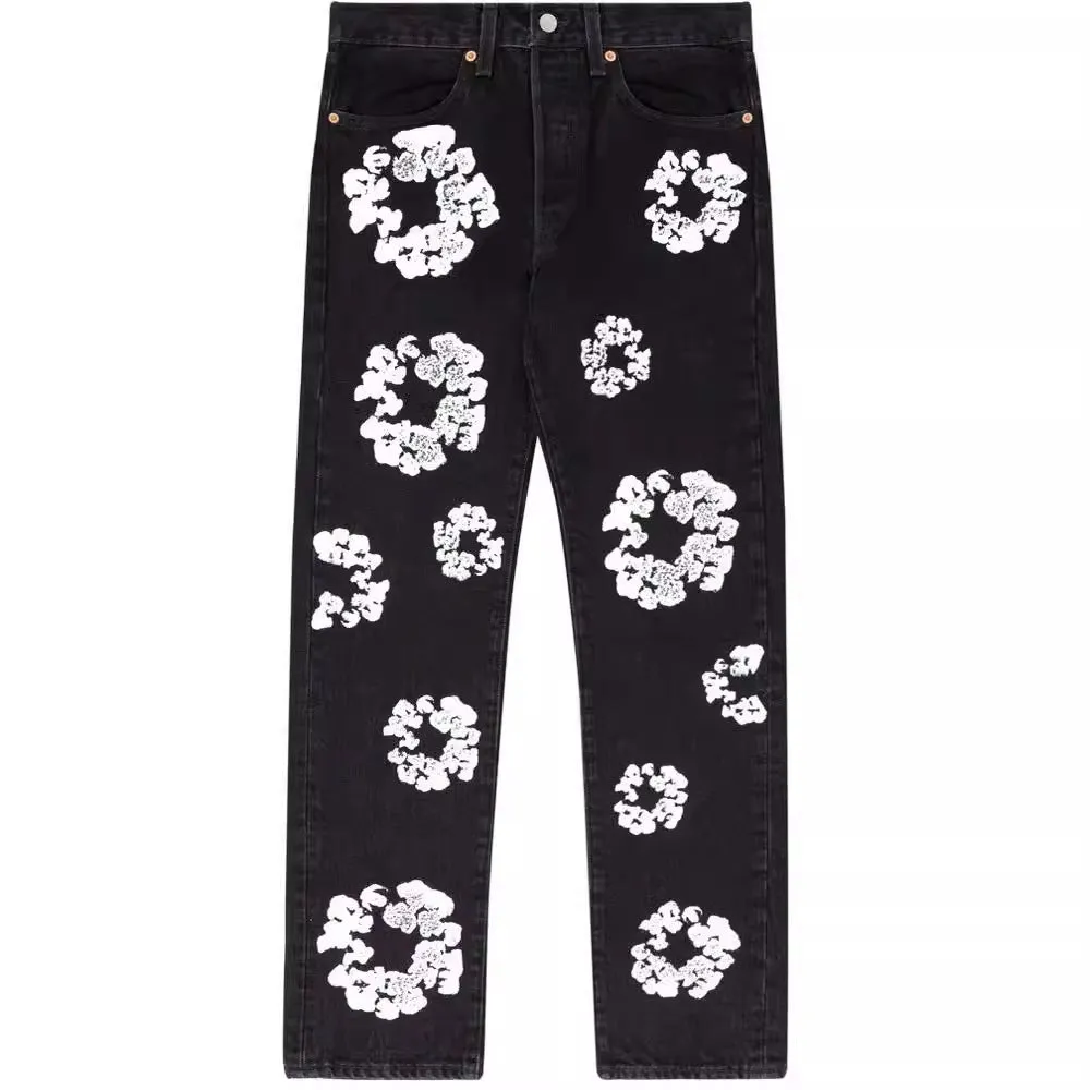 Znbbw Chaochao Kapok Retro Water Washed Loose Straight Tube Casual Men's Jeans - Image 7