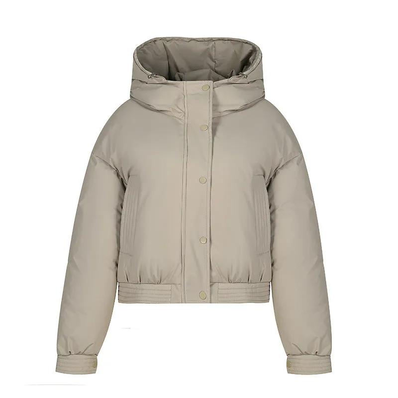 Korean Small Tall Waist Short Down Cotton Jacket Female 2024 Winter New Versatile With Thick Bread Jacket - Image 5