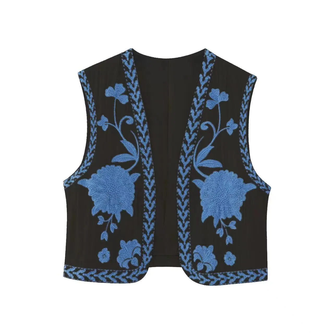 Znbbw New Embroidery Cardigan Fashion Vest 6895023 - Image 4