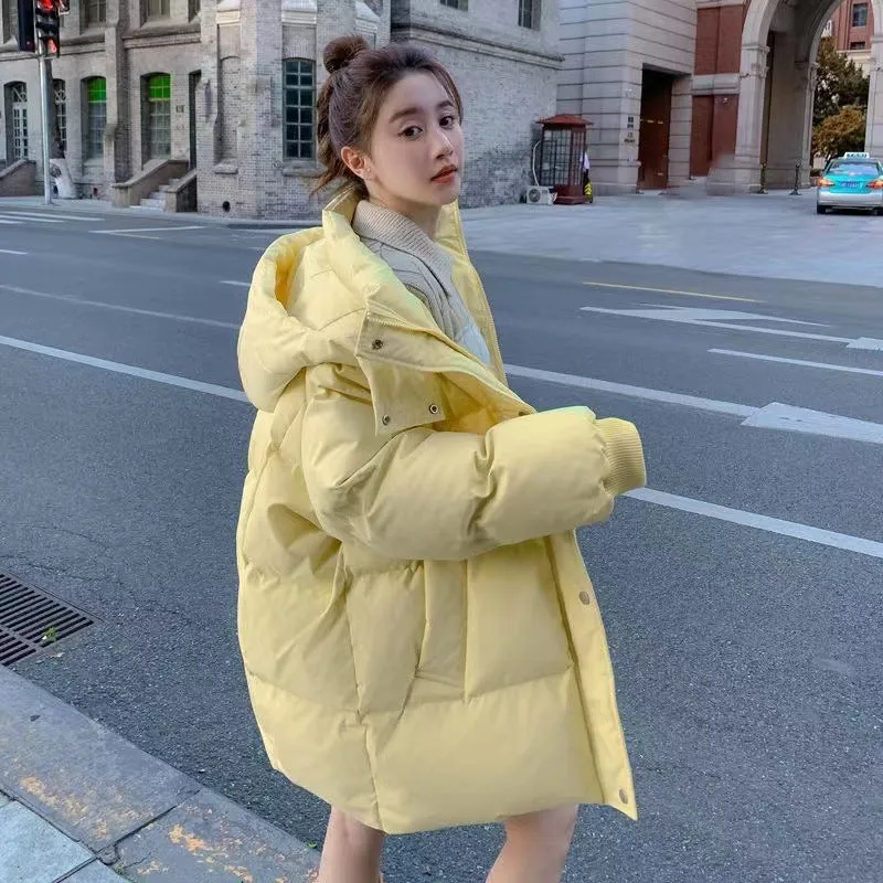 Gentle Short Down Cotton Jacket Female Small Man 2024 Winter New Add Thick Hot Style Bread Jacket Cotton-Padded Jacket - Image 3