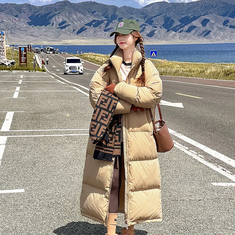 Clothes Female 2024 New Korean Version Loose Winter High Collar Long East Gate Over The Knee Down Cotton-Padded Jacket Coat - Image 6