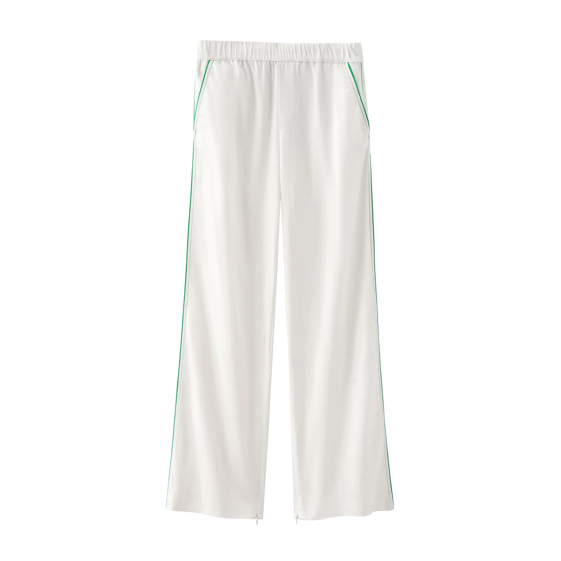 Znbbw Spring Style Satin Trousers With Side Trim 7385418