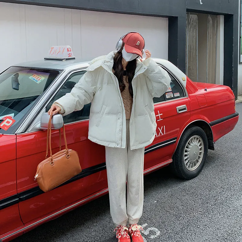 Down Cotton Jacket Female Short Style 2024 New Korean Version Of Loose Cotton-Padded Jacket Coat Students Winter Cotton-Padded Clothes Tide - Image 2