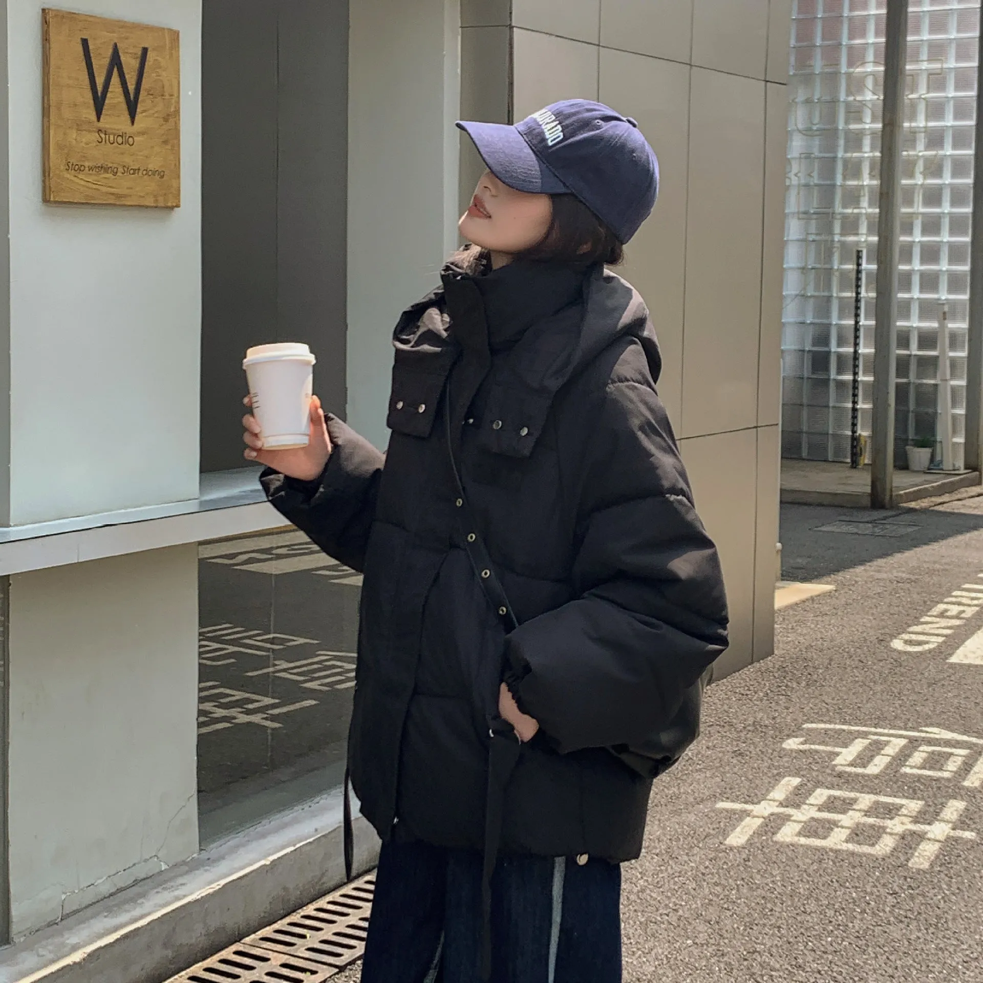 Cotton Jacket Female Oversize2024 Winter New Cotton-Padded Coat Korean Version Loose And Thick Cotton-Padded Jacket Bread Clothes - Image 2