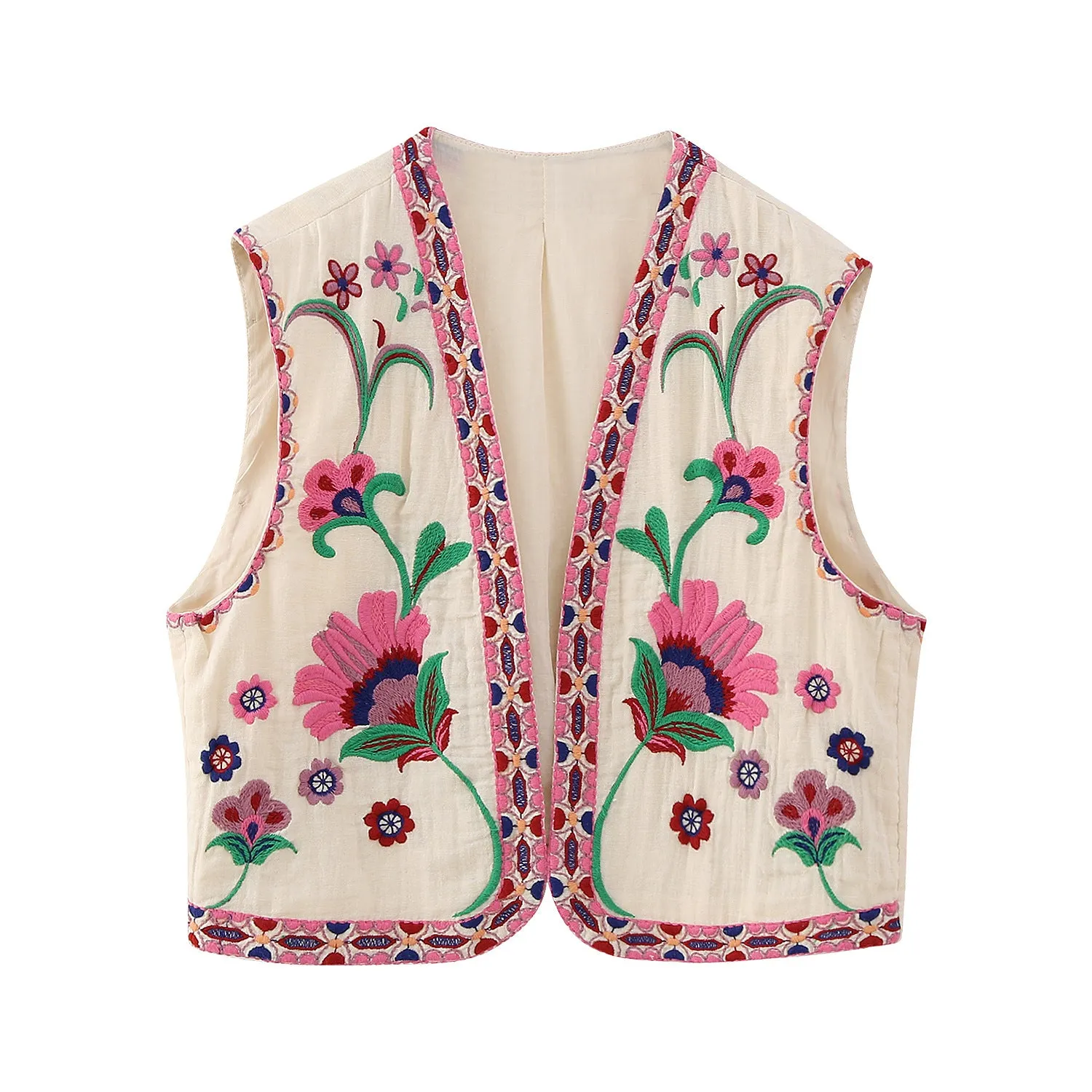 Znbbw New Embroidery Cardigan Fashion Vest 6895023 - Image 11