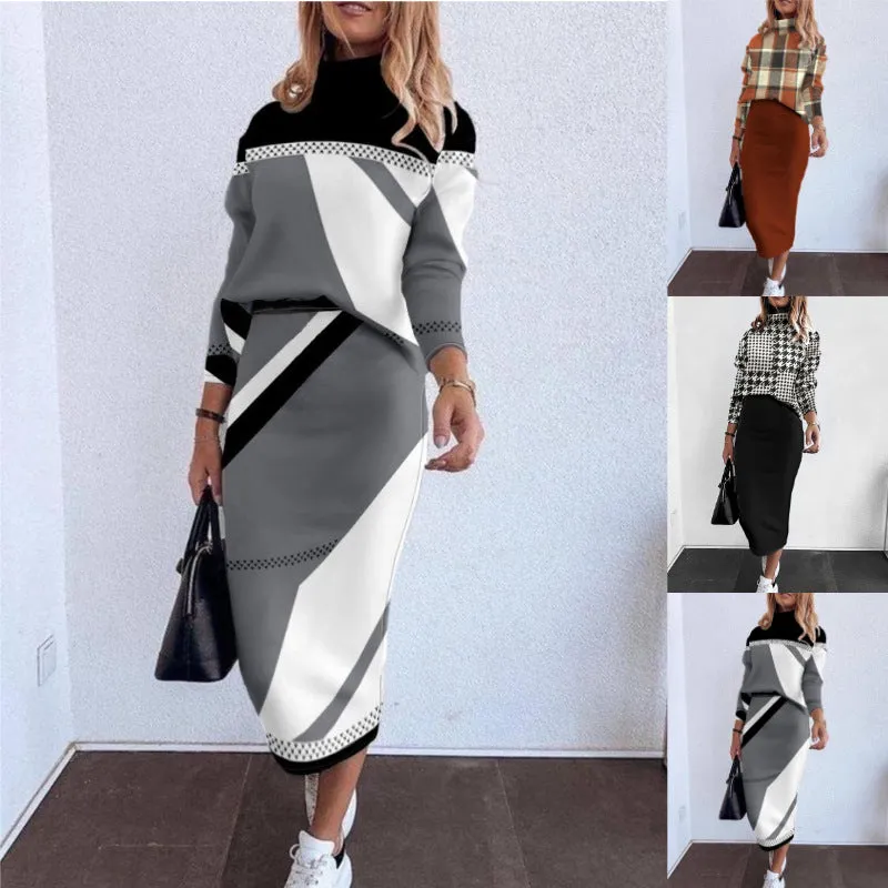 Znbbw Autumn And Winter Large Size New Fashionable Dress Suit With Long Sleeves And High Collar - Image 8