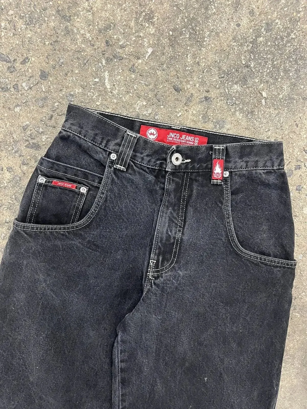 Znbbw Jeans Street Clothing Original Hip-Hop Retro Punk Embroidered Loose Jeans Male High - Image 7