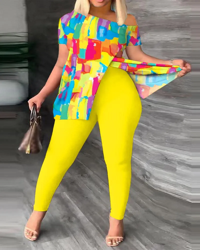 Znbbw Independent Station Spring And Summer Printing Fashion Suit 2-Piece Set For Women - Image 10