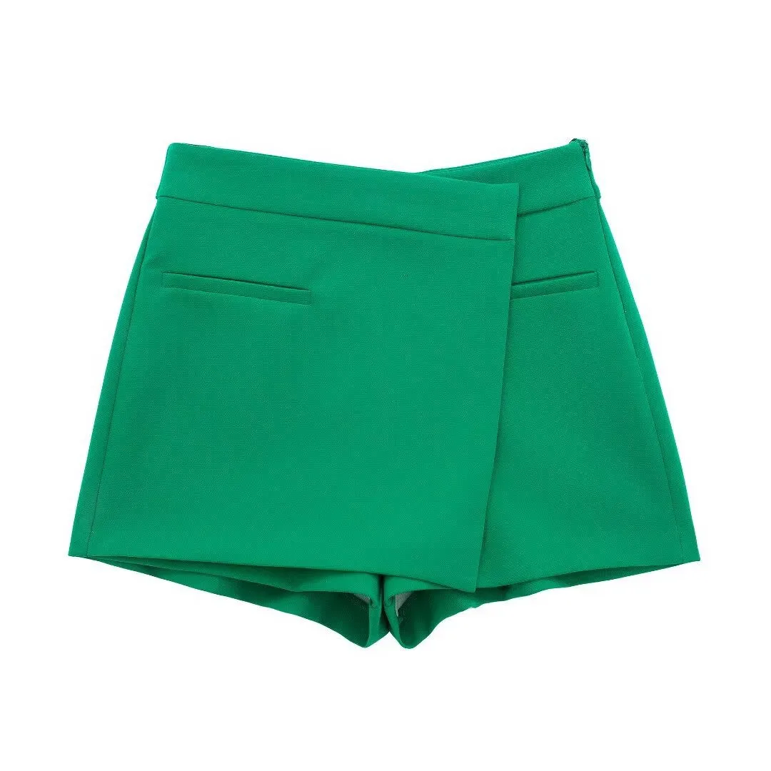 Znbbw New Textured Solid Color Fashionable Skirt Pants 5427407