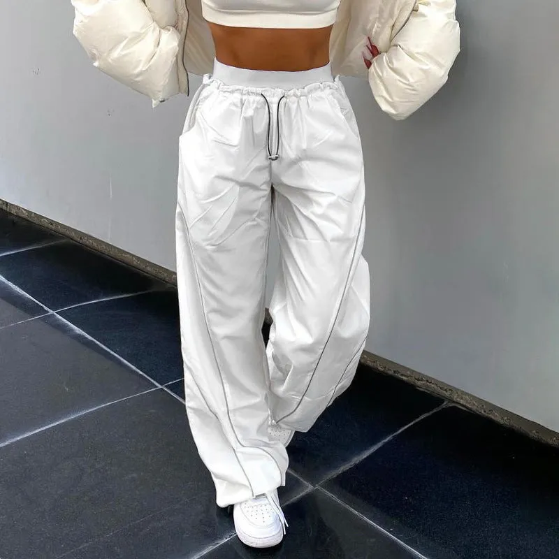 2025 Summer New Style Spice Girls Fashion, Energetic, High-Waisted Elastic Belt, Pull-Rope Sport Pants - Image 7