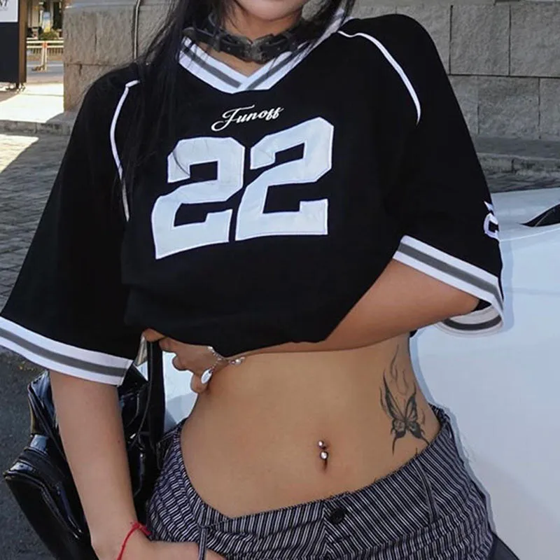 Street Retro Digital Printed Short-Sleeved T-Shirt Women's New Summer Sports Style Loose Leisure Blouse - Image 3