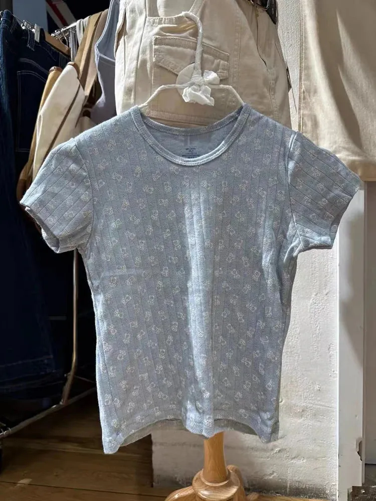 Znbbw Bear Print Eyelet Casual Long Pants Women Clothes Cotton Elastic Waist Home Trousers Vintage Cute Autumn Straight Pants - Image 8