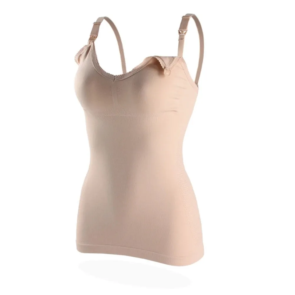 Znbbw Women's Open Button Nursing Vest Long Suspender Nursing Underwear Suspender Vest - Image 7