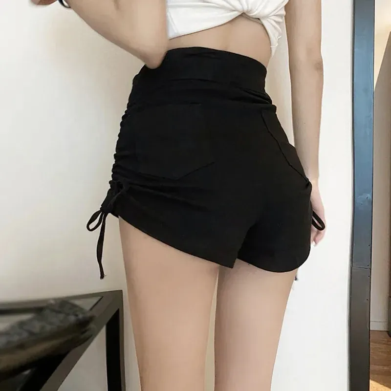 Znbbw Women's Hot Short High Waist Lady Shorts Fold Thin Drawstring Short - Image 4