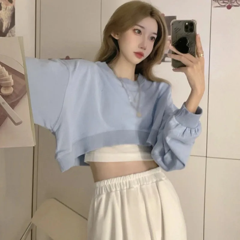 Znbbw Women's Crop Tops Pullover   Cropped Hoodies Long Sleeves Sweatshirts - Image 3