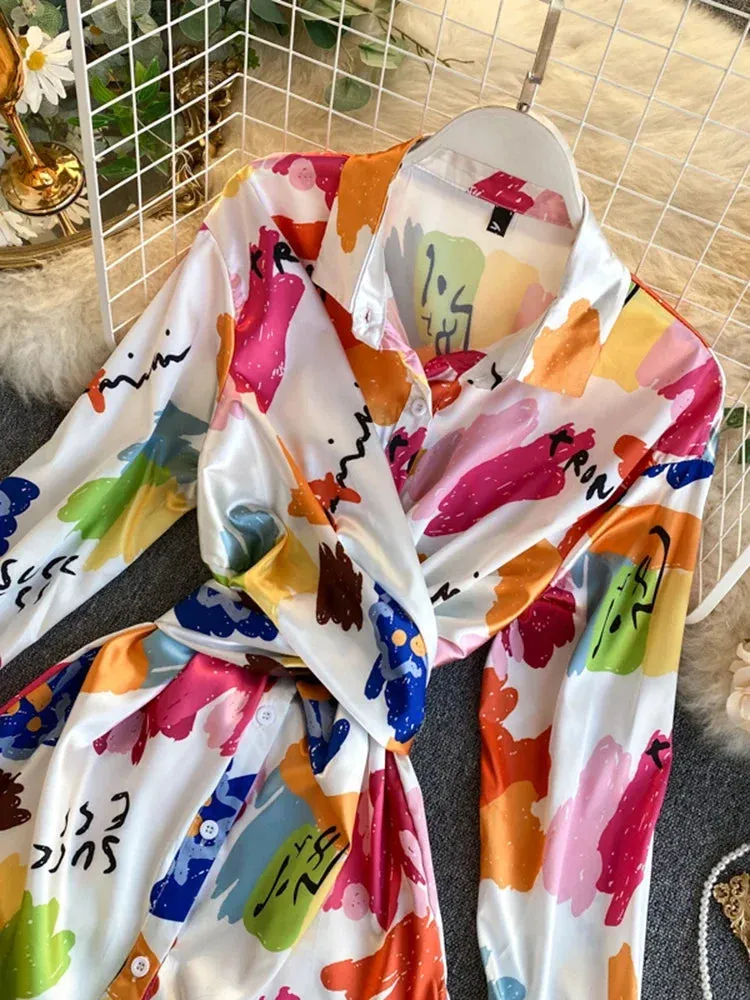 Znbbw Autumn Fashion Blouse Women Turn-Down Collar Shirt Elegant Womens Shirts Long Tunic Desigual Ladies Tops Blusas GD349 - Image 2