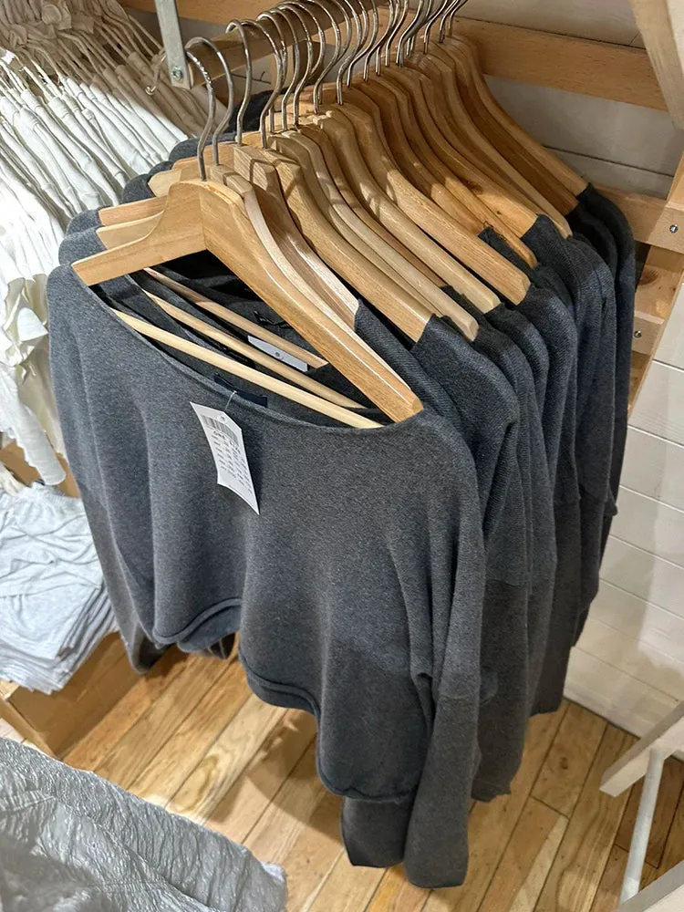 Znbbw Women Solid Raw Trim Cropped Sweatshirts Sexy Scoop Neck Soft Cotton Autumn Pullovers Top Vintage Streetwear Loose Hoodies Y2k - Image 6