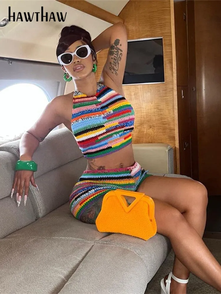 Znbbw Women Tank Tops Shorts Pants Beach Vacation Two Piece Sets Outfits 2023 Summer Clothes Wholesale Items For Business - Image 2