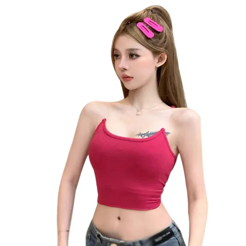 Znbbw Women's Korean One Size Slim Strap Invisible Shoulder Strap Slim Fit Sexy Fashion Strap Chest Cushion Strap Tank Top - Image 7