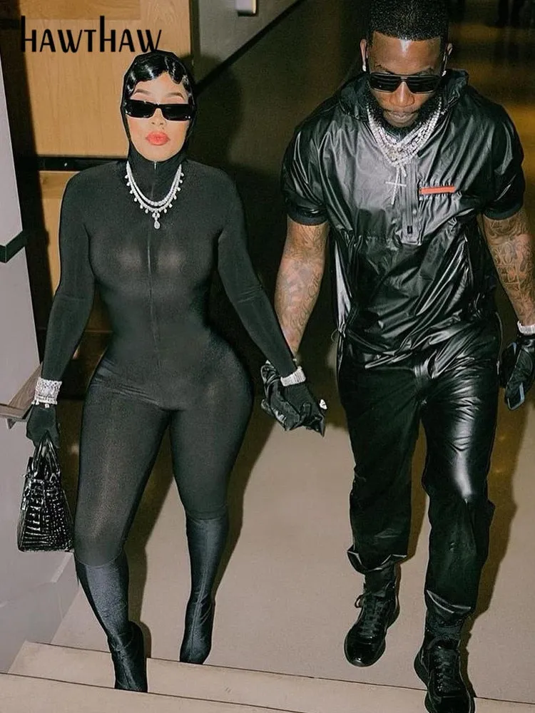 Znbbw Women Long Sleeve Streetwear Black Jumpsuits One Piece Outfit Overalls 2023 Fall Clothing Wholesale Items For Business - Image 2