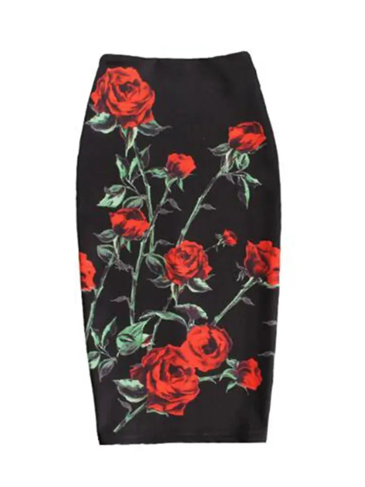 Znbbw Women's Pencil Skirt New Cartoon Mouse Print High Waist Slim Young Girl Summer Large Size Japan Female Falda GD018 - Image 12