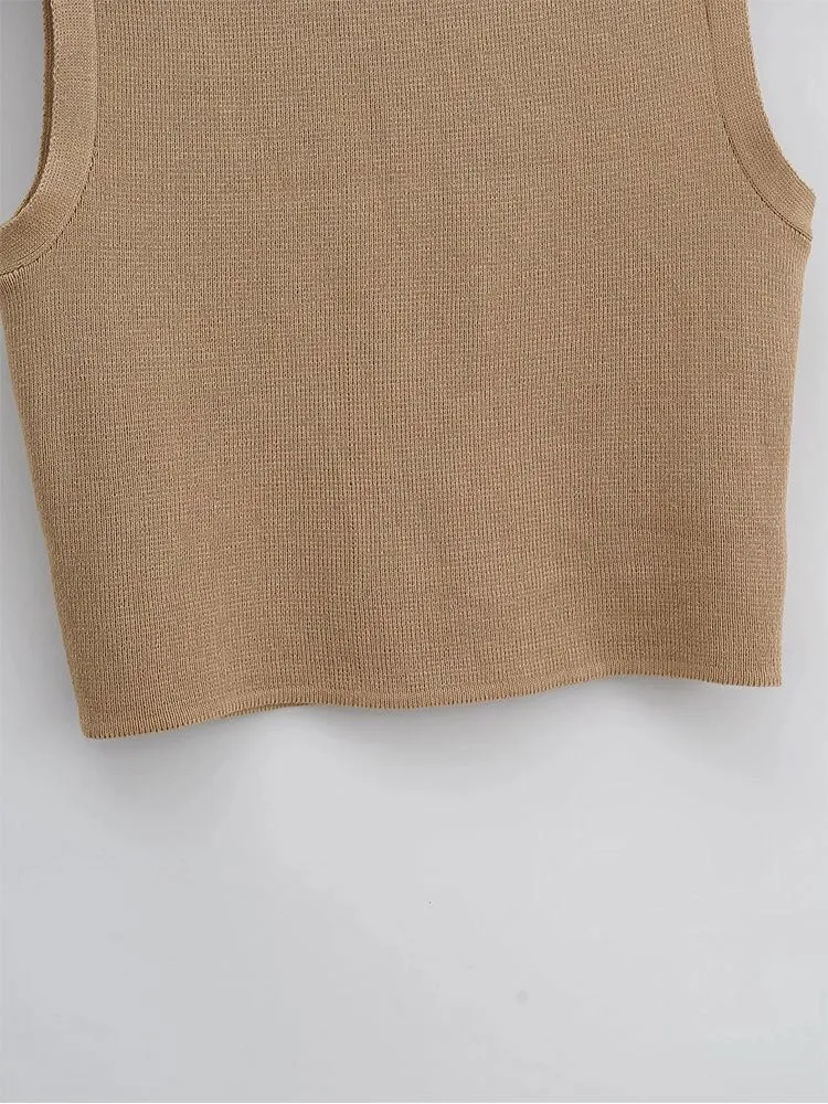 Znbbw Women Off Shoulder Tank Top Summer Knit Ribbed O Neck Sleeveless Skinny Vests 2023 Sexy Solid Basic Tops 202304 - Image 14