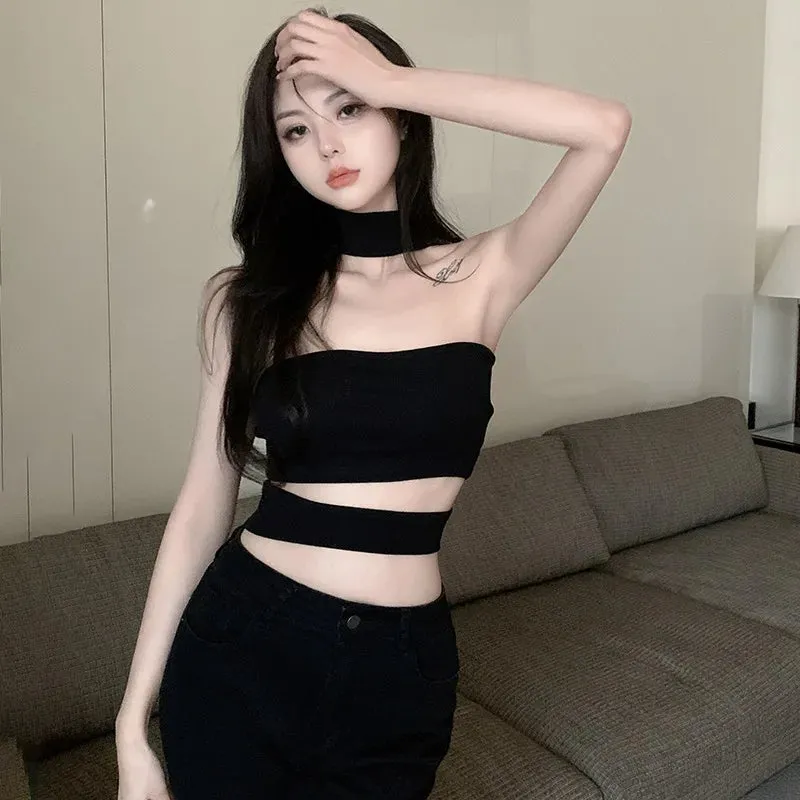 Znbbw Women's Camisole Slim Sexy Exposed Navel Sleeveless Tops Summer Solid Color Camisole - Image 7