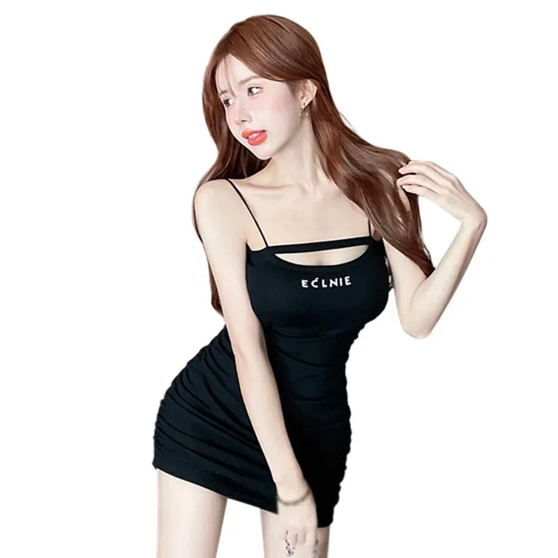Znbbw Women's Summer Korean Version Dress Slim Fit Sexy Tight Strap Dress - Image 8