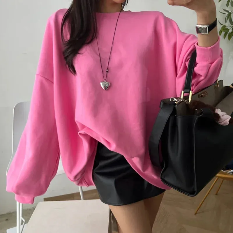 Znbbw Back Hollow Out Hoodies Women Spring Fake Two Piece Womens Clothing Loose O Neck Ropa Mujer Fashion Casual Hoodie - Image 5