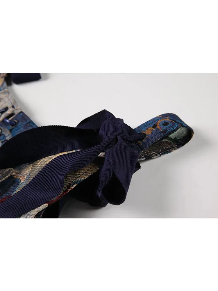 Znbbw 2024 Korean Cute Bear Jacquard Bow Women Suspender Vest Summer Y2K Vintage Casual Sleeveless Off Shoulder Ladies Crop Tops - Image 3