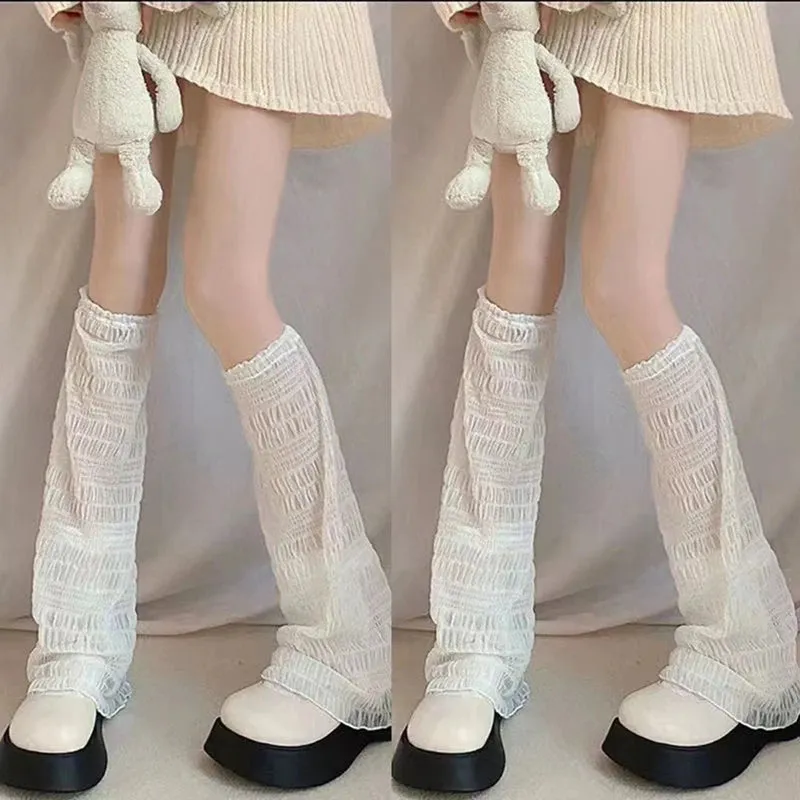 Znbbw Women Solid Color Leg Warmers Super Soft Boots Shoes Cuffs Covers Summer Thin Sunscreen Sports Boot Cover - Image 6