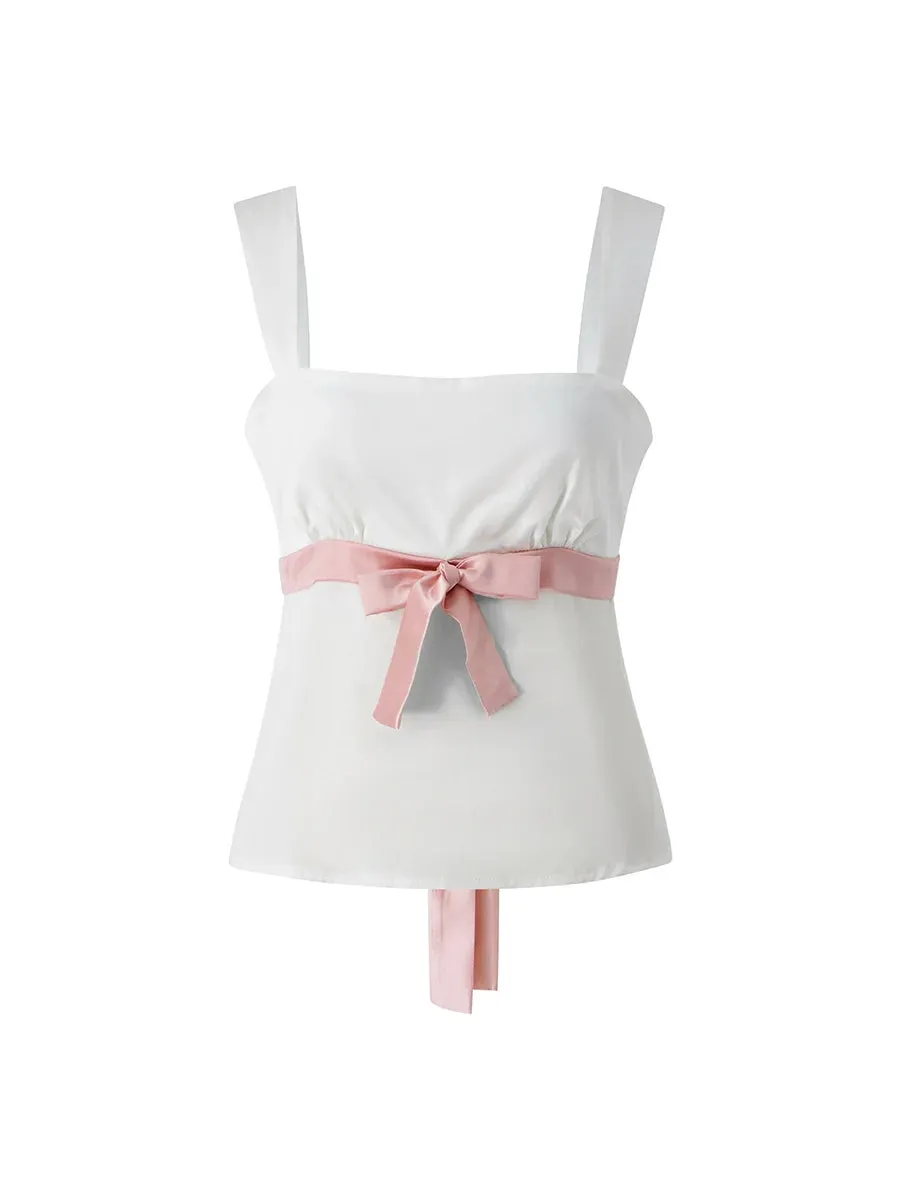 Znbbw Y2K Milkmaid Camisole Top Y2K Fairy Grunge Backless Tie Up Mini Vest Retro Aesthetic Women Crop Top Streetwear - Image 2