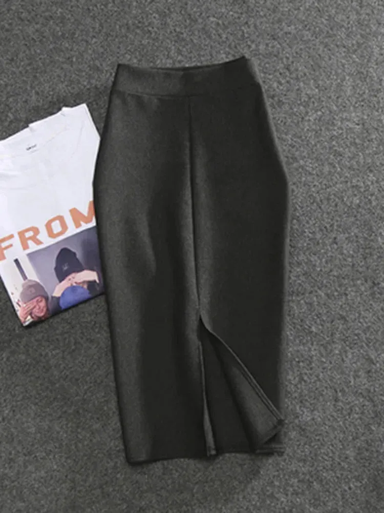 Znbbw Women's Pencil Skirts Solid Pur High Waist Slim Skirt Fit Girl Summer Office Lady Elastic Female Sexy Tube Faldas PL211 - Image 4