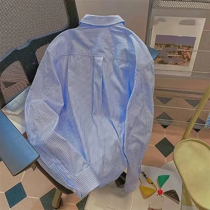 Znbbw Women Solid Hollow Out Shirts Lapel Long Sleeve Loose Waist Fashion Patchwork Blouse Female Chic Casual Shirt 2023 NEW - Image 8