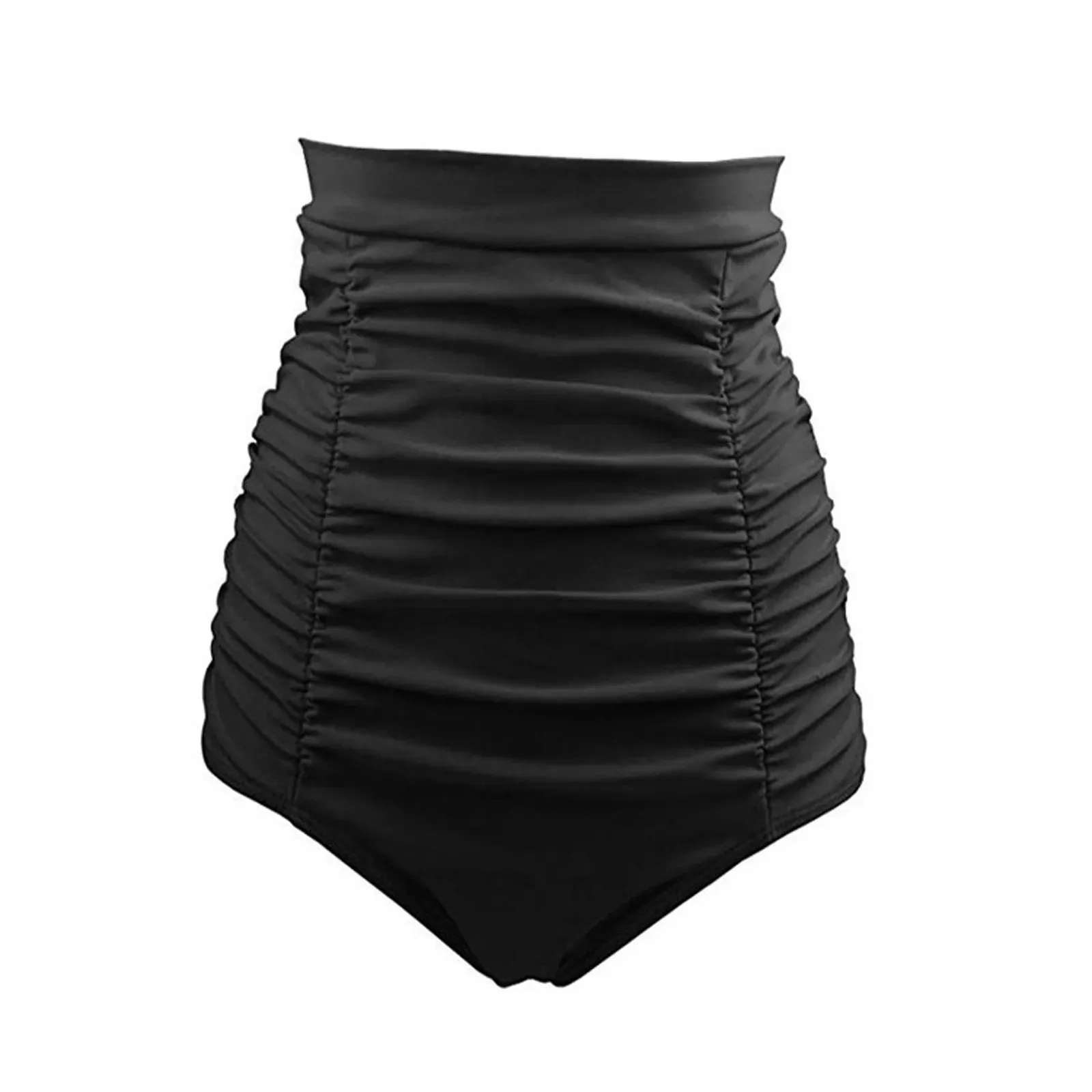 Znbbw Women Sexy Slim Fit Swim Bottom Shorts Ladies Fashion Solid Color Pleated Ruched Brazilian Bathing Shorts for Female - Image 2