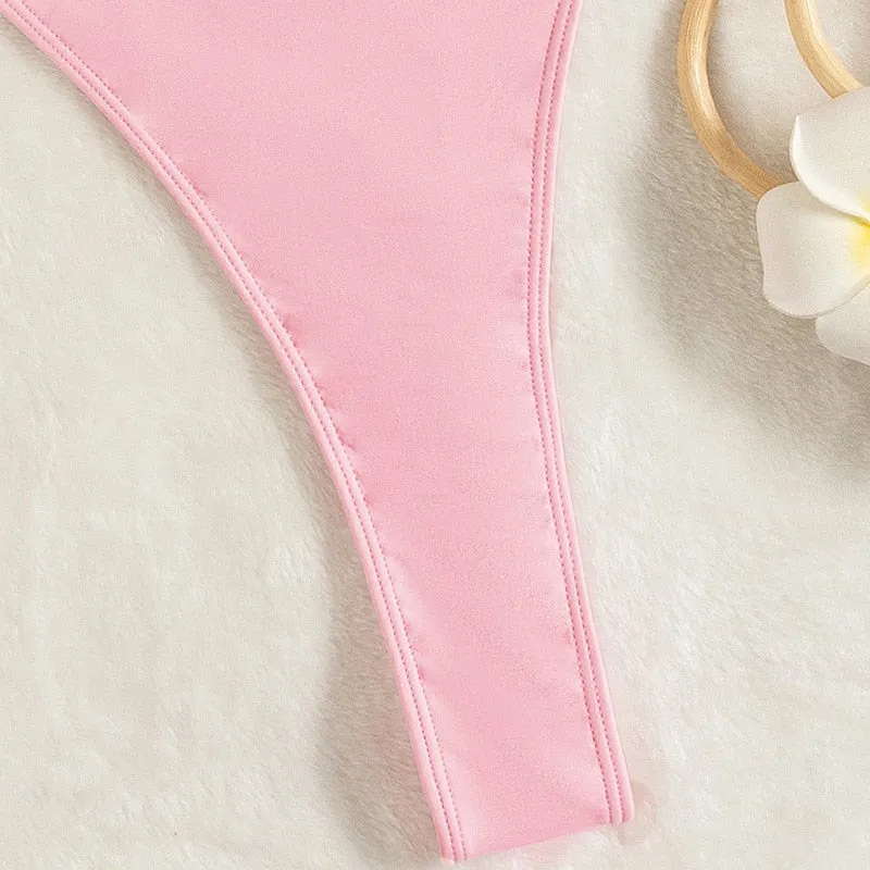 Znbbw Backless Thongs Swimsuit Sexy One Piece Monokini Brazilian Bathing Suit High Leg Bikinis Beachwear Light Pink Body 0410 - Image 4