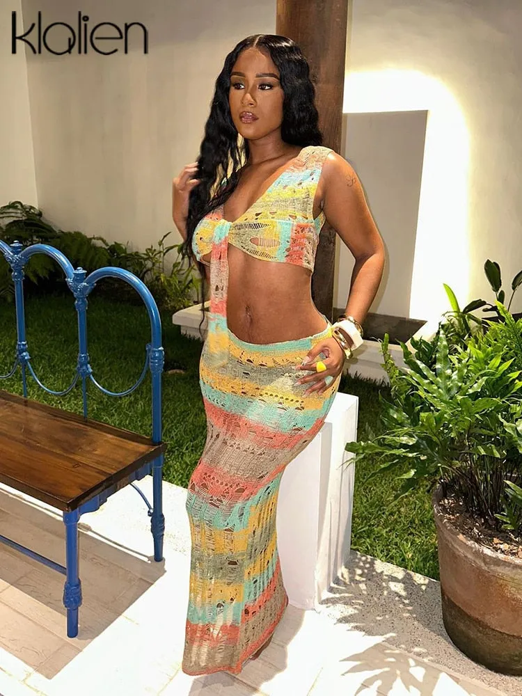 Znbbw 2 Piece Sets Vacation Outfits for Women 2023 Summer Sexy Lace Up Corset Top and Skirt Holiday Club Beachwear Ladies - Image 6