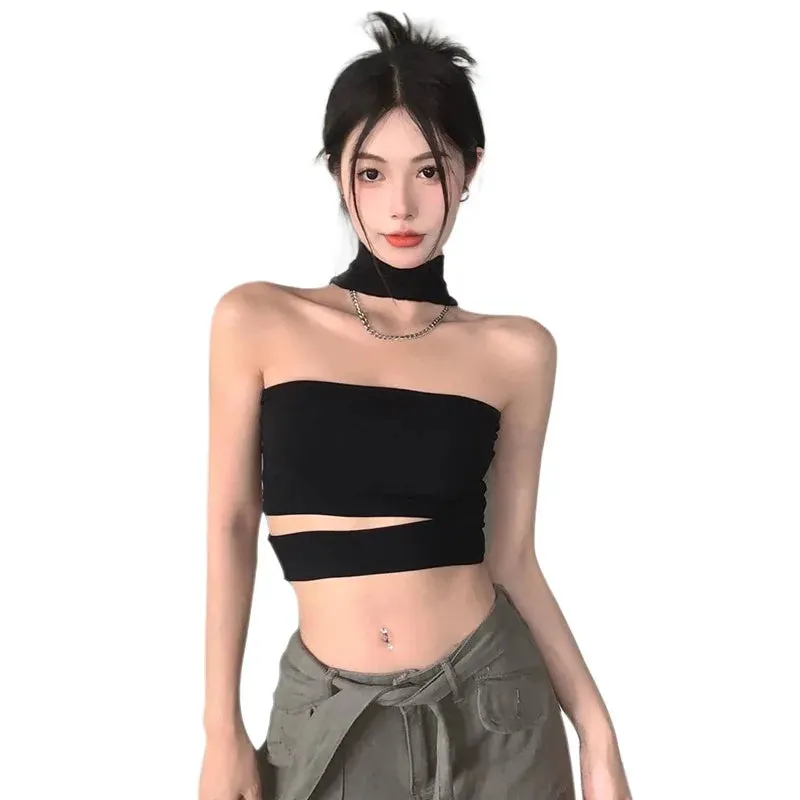 Znbbw Women's Camisole Slim Sexy Exposed Navel Sleeveless Tops Summer Solid Color Camisole - Image 4