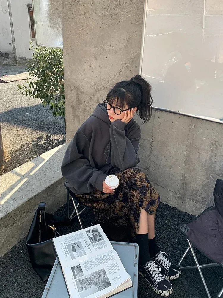 Znbbw Women's Fashion Vintage Skirts High Waist Tie Dye Tassel Pleated Forked Casual Loose Skirt Chinese Style All Match Clothing Y2k - Image 4